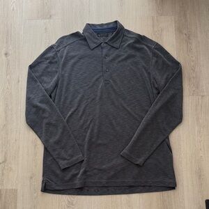 Age Wisdom Long Sleeve Performance Polo – Men’s Large – Dark Gray